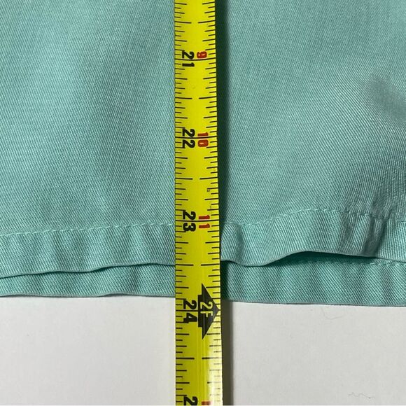 By JJ 100% Tencell Cyan 3/4 Roll Tab Sleeve Button Up Shirt Women's Size Medium - Picture 7 of 16